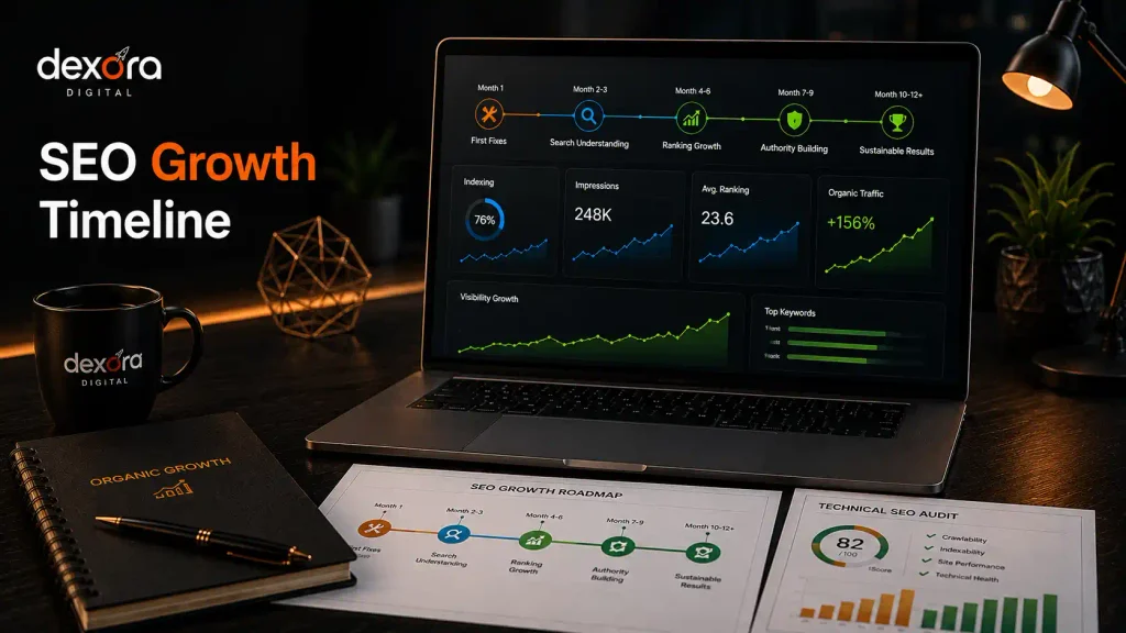 How Long Does SEO Take – realistic SEO growth timeline from first fixes to sustainable organic results.