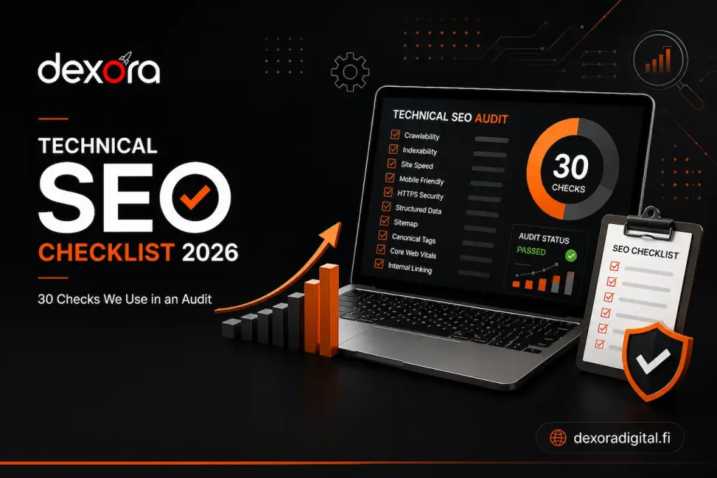 Technical SEO checklist 2026 with 30 technical SEO audit checks