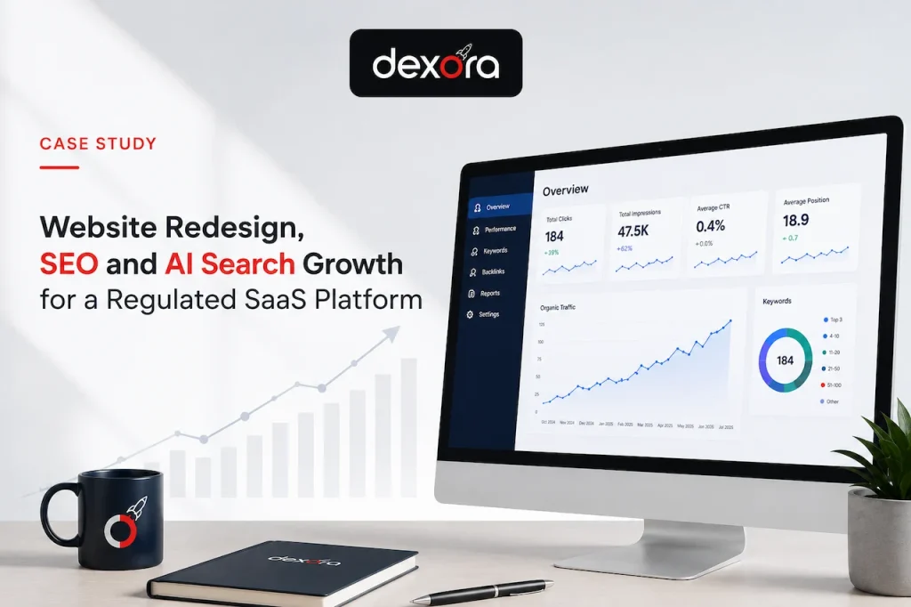 Regulated SaaS website redesign and SEO results