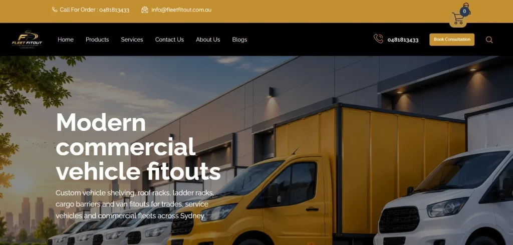 Fleet Fitout website screenshot